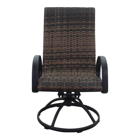 Courtyard Casual Courtyard Casual - Santa Fe 2 Wicker Swivel Rockers with Java Frame | 5666