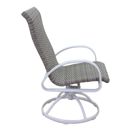 Courtyard Casual Courtyard Casual - Santa Fe 2 Wicker Swivel Rockers with White Frame | 5604