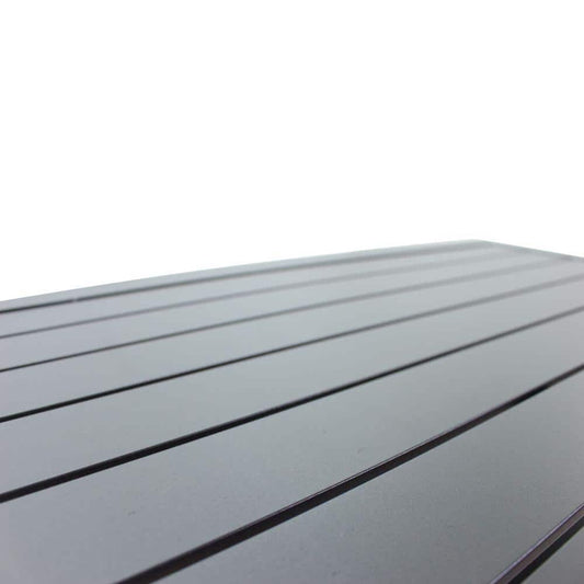 Courtyard Casual Courtyard Casual - Santa Fe 20" Round End Table with Aluminum Slat Top in Java | 5672