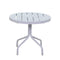 Courtyard Casual Courtyard Casual - Santa Fe 20" Round End Table with Aluminum Slat Top in White | 5610