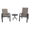 Courtyard Casual Courtyard Casual - Santa Fe 3 pc Set in Java with 2 Reclining Sling Chairs and 1 Round 20" End Table | 5682