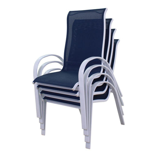 Courtyard Casual Courtyard Casual - Santa Fe 4 Aluminum Sling Chairs in White | 5600