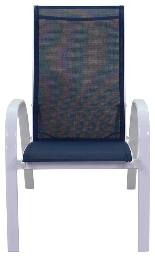 Courtyard Casual Courtyard Casual - Santa Fe 4 pc Set in White with 2 Reclining Sling Chairs and 2 Sling Ottomans | 5621