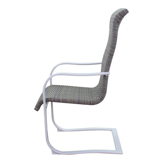 Courtyard Casual Courtyard Casual - Santa Fe 4 Wicker Spring Chairs with White Frame | 5605