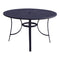 Courtyard Casual Courtyard Casual - Santa Fe 48" Round Aluminum Dining Table with Slat Top and Umbrella Hole in Java | 5673