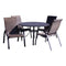 Courtyard Casual Courtyard Casual - Santa Fe 5 pc Dining Set in Java with 48" Round Table and 4 Wicker Chairs | 5703