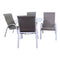 Courtyard Casual Courtyard Casual - Santa Fe 5 pc Dining Set in White with 48" Round Table and 4 Wicker Chairs | 5641