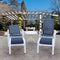 Courtyard Casual Courtyard Casual - Santa Fe 5 pc Reclining Sling Seating Set in White with 2 Reclining Sling Chairs, 2 Sling Ottomans and 1 End Table | 5622