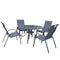 Courtyard Casual Courtyard Casual - Santa Fe 5 Piece Sling 48" Round Table Dining Set with 4 Sling Chairs | 5177