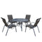 Courtyard Casual Courtyard Casual - Santa Fe 5 Piece Wicker 48" Round Dining Table Set with 4 Wicker Chairs | 5179
