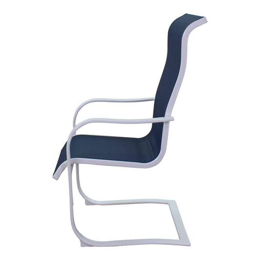 Courtyard Casual Courtyard Casual - Santa Fe 6 Aluminum Spring Chairs in White | 5602