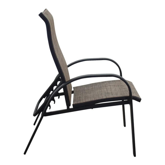 Courtyard Casual Courtyard Casual - Santa Fe 6 pc Loveseat Glider Set in Java with 1 Loveseat Glider, 1 Coffee Table, 2 Reclining Sling Chairs and 2 Ottomans | 5688