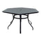 Courtyard Casual Courtyard Casual - Santa Fe 60" Hexagon Aluminum Table with Slat Top and Umbrella Hole in Java | 5674