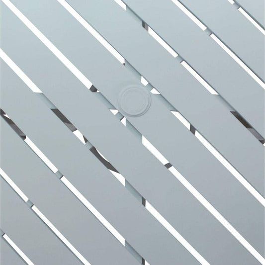 Courtyard Casual Courtyard Casual - Santa Fe 60" Hexagon Aluminum Table with Slat Top and Umbrella Hole in White | 5612