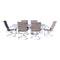 Courtyard Casual Courtyard Casual - Santa Fe 7 pc Dining Set in Java with 72" Rectangle Table and 6 Wicker Swivel Rockers | 5712