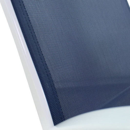 Courtyard Casual Courtyard Casual - Santa Fe 7 pc Dining Set in White with 84" Rectangle Table and 6 Spring Sling Chairs | 5652