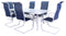 Courtyard Casual Courtyard Casual - Santa Fe 7 pc Dining Set in White with 84" Rectangle Table and 6 Spring Sling Chairs | 5652