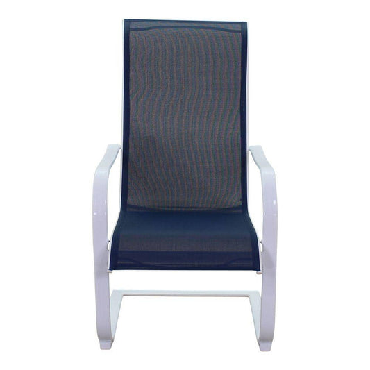 Courtyard Casual Courtyard Casual - Santa Fe 7 pc Hexagon Dining Set in White with 60" Hexagon Table and 6 Spring Chairs | 5645