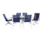 Courtyard Casual Courtyard Casual - Santa Fe 7 pc Mixed Dining Set in Java with 72" Rectangle Table, 2 Swivel Rockers and 4 Sling Chairs | 5711
