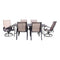 Courtyard Casual Courtyard Casual - Santa Fe 7 pc Mixed Dining Set in Java with 84" Rectangle Table, 2 Swivel Rockers and 4 Sling Chairs | 5715
