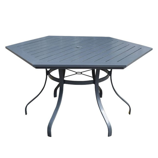 Courtyard Casual Courtyard Casual - Santa Fe 7 Piece 60" Hexagon Dining Table and 6 Spring Chairs | 5391
