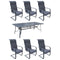 Courtyard Casual Courtyard Casual - Santa Fe 7 Piece 84" Rectangle Dining Table and 6 Spring Chairs | 5396