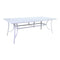 Courtyard Casual Courtyard Casual - Santa Fe 72" x 42" Rectangle Aluminum Dining Table with Slat Top and Umbrella Hole in White | 5613