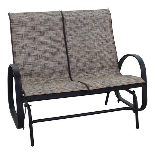 Courtyard Casual Courtyard Casual - Santa Fe Aluminum Sling Loveseat Glider in Java | 5670