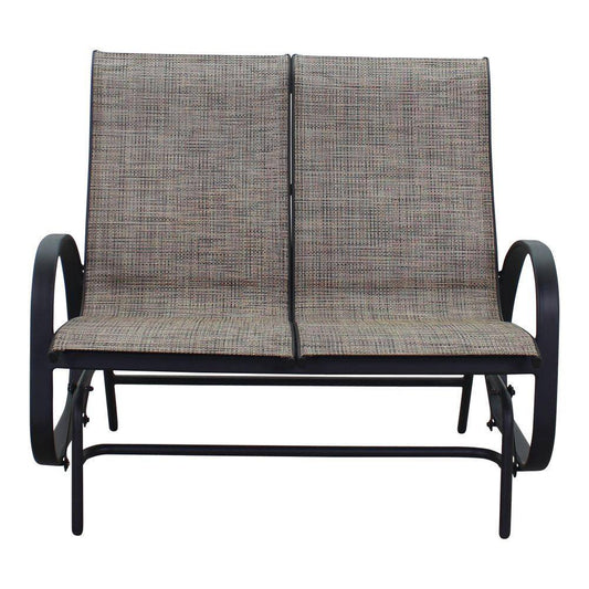 Courtyard Casual Courtyard Casual - Santa Fe Aluminum Sling Loveseat Glider in Java | 5670
