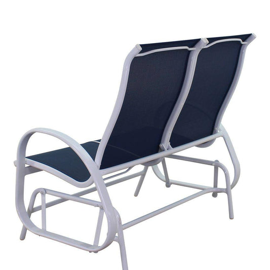 Courtyard Casual Courtyard Casual - Santa Fe Aluminum Sling Loveseat Glider in White | 5608