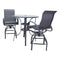 Courtyard Casual Courtyard Casual - Santa Fe Dark Gray 3 Piece Balcony Height 36" Round Dining Set with 1 Table and 2 Swivel Stools | 5723