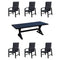 Courtyard Casual Courtyard Casual - Santorini 7 Piece 84" Rectangle Dining Table with 6 Chairs | 5350