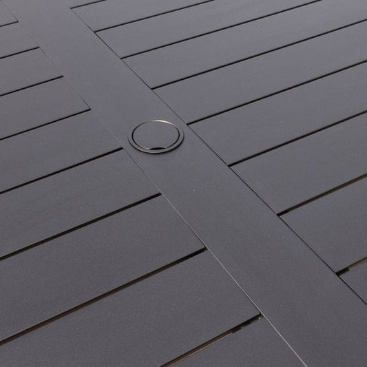 Courtyard Casual Courtyard Casual - Santorini 7 Piece Mixed Dining Set 84" Rectangle Table with 2 Swivel Spring Chairs and 4 Dining Chairs | 5352