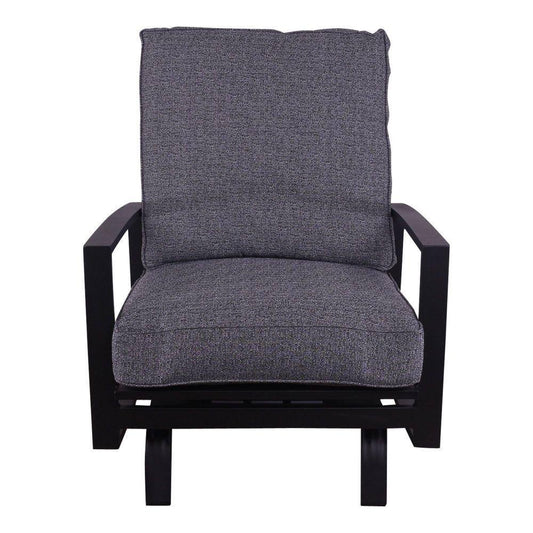 Courtyard Casual Courtyard Casual - Santorini Black Aluminum 2 High Motion Chairs with Envelop Back Cushions | 5782