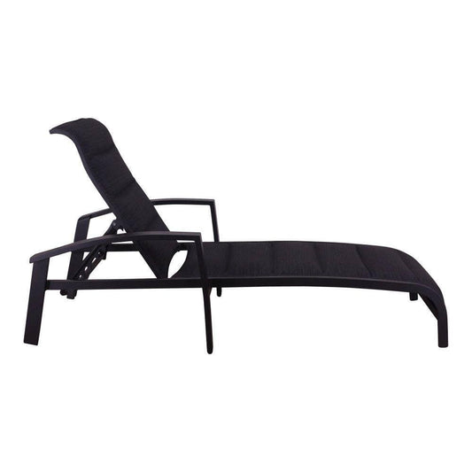 Courtyard Casual Courtyard Casual - Santorini Black Aluminum 2 Padded Sling Chaise Lounge Chairs | 5786