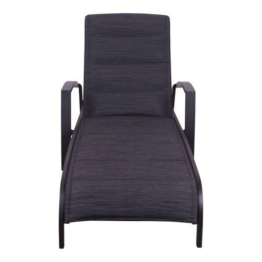 Courtyard Casual Courtyard Casual - Santorini Black Aluminum 2 Padded Sling Chaise Lounge Chairs | 5786