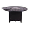 Courtyard Casual Courtyard Casual - Santorini Black Aluminum 48" Round Fire Pit with Powder Coated Top | 5789