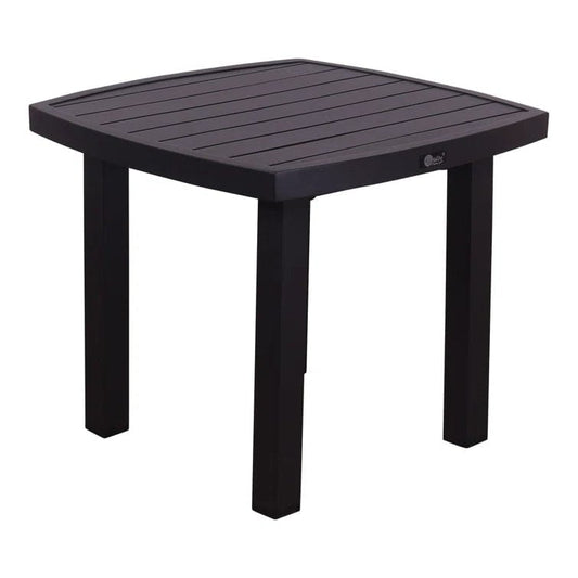 Courtyard Casual Courtyard Casual - Santorini Black Aluminum Boat Shape 24" Square End Table | 5788