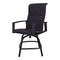 Courtyard Casual Courtyard Casual - Santorini Black Aluminum Padded Sling Swivel Balcony Stool | 5856