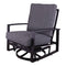 Courtyard Casual Courtyard Casual - Santorini Black Aluminum Swivel Glider Chair with Envelop Back Cushion | 5783