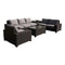 Courtyard Casual Courtyard Casual - St Lucia Silver Oak 2 Piece Sectional Set with 1 Left Loveseat and 1 Right Loveseat with Cushions | 5891