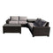 Courtyard Casual Courtyard Casual - St Lucia Silver Oak 4 Piece Sectional Set with 1 Left and 1 Right Sectional Loveseats, 1 Corner End Table and 1 Coffee Table | 5898