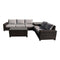 Courtyard Casual Courtyard Casual - St Lucia Silver Oak 5 Piece Sectional Set with 1 Left and 1 Right Sectional Loveseats, 1 Armless Middle Chair, 1 Corner End Table and 1 Coffee Table | 5900