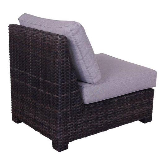 Courtyard Casual Courtyard Casual - St Lucia Silver Oak Armless Middle Chair with Cushions | 5893
