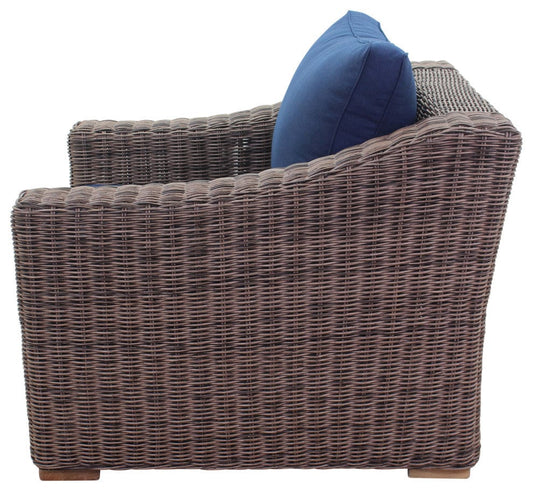 Courtyard Casual Courtyard Casual - Tivoli Club Chair in Teak
Full round wicker Alum Frame
Polyester 450 gram | 5215