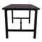 Courtyard Casual Courtyard Causal Santorini Black Aluminum 65" Rectangle Balcony Table with Umbrella Hole | 5857