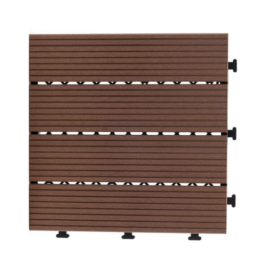 Courtyard Casual Deck Tile Courtyard Casual - WPC Brown Decking Tile, 9 pc Set | 5120