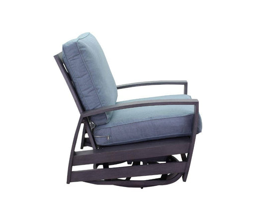 Courtyard Casual Fire Pit Chat Set Courtyard Casual - Cabo Motion 4 Piece Loveseat Fire Pit Set with 1 Loveseat, 1 Fire Pit and 2 Swivel Gliders | 5286