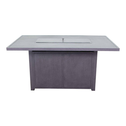 Courtyard Casual Gas Fire Pit Courtyard Casual - Cabo Aluminum Rectangle Firepit with Slat Top | 5274