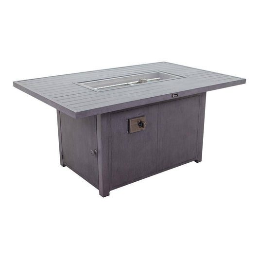 Courtyard Casual Gas Fire Pit Courtyard Casual - Cabo Aluminum Rectangle Firepit with Slat Top | 5274